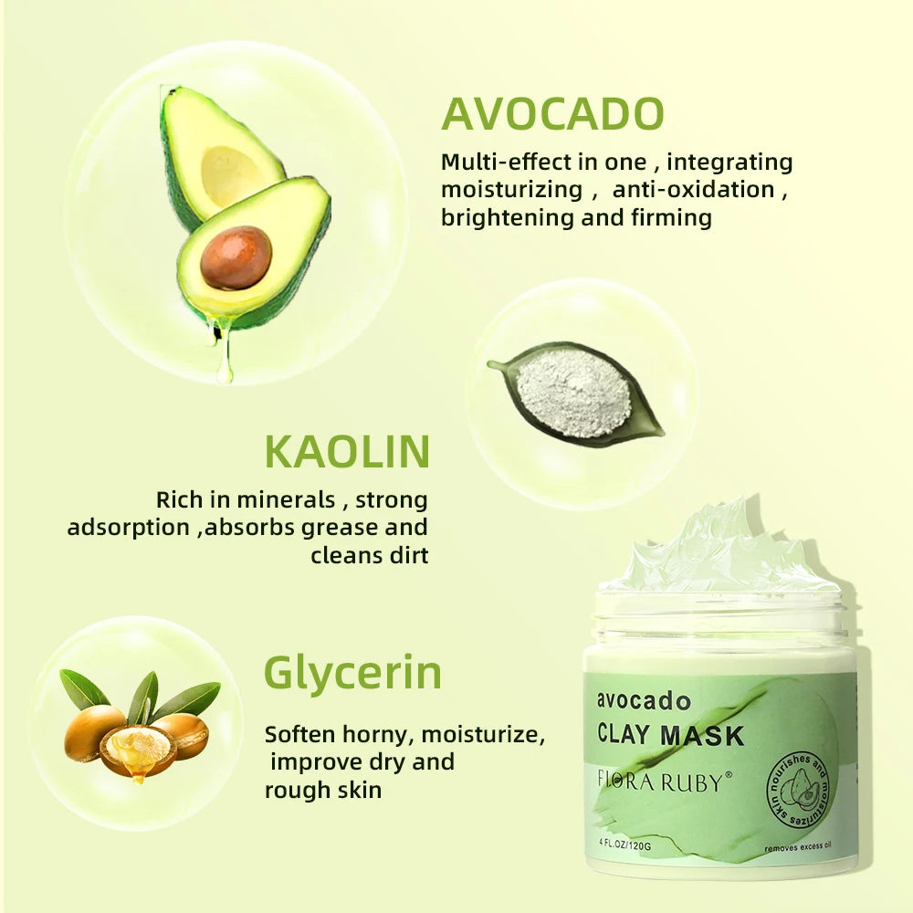 FLORA RUBY Avocado Face Mask 120g